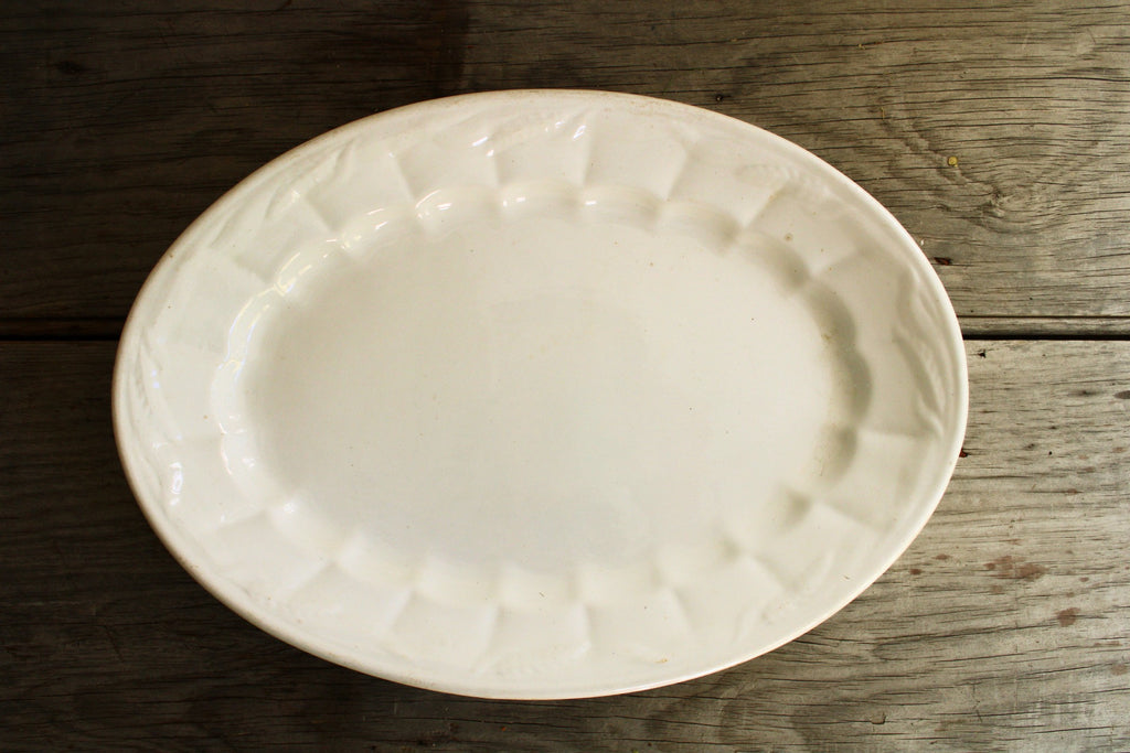 W. & E. Corn Wheat-pattern Ironstone Platter