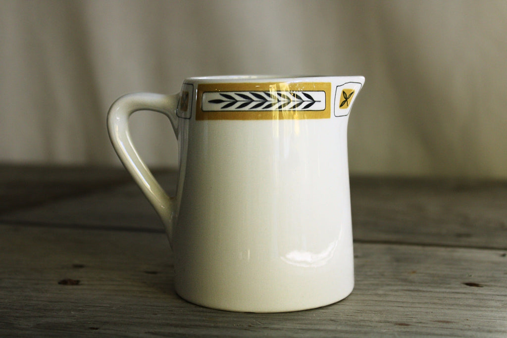 Vintage Grindley Yellow & Black Leaf Creamer