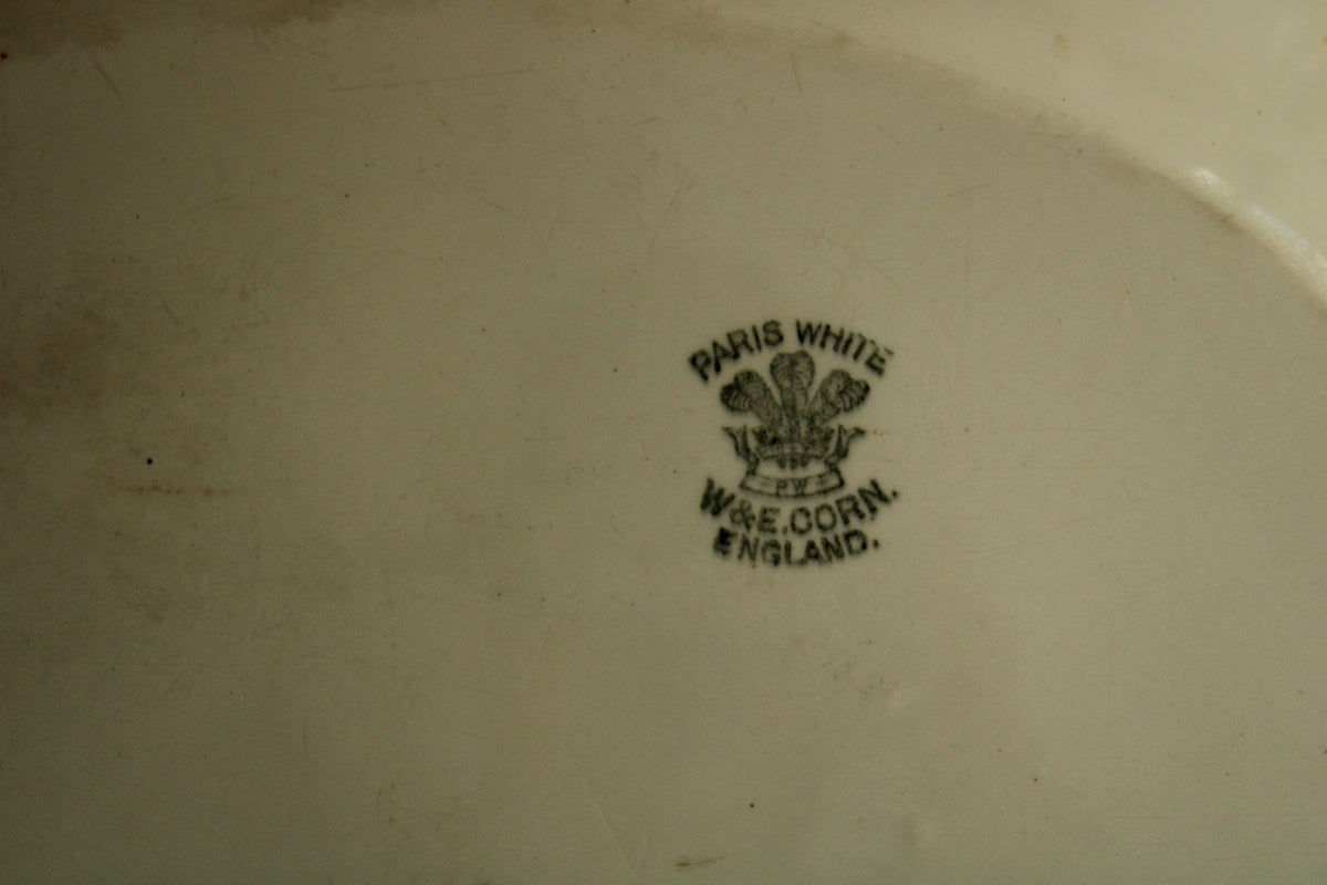 W. & E. Corn Wheat-pattern Ironstone Platter