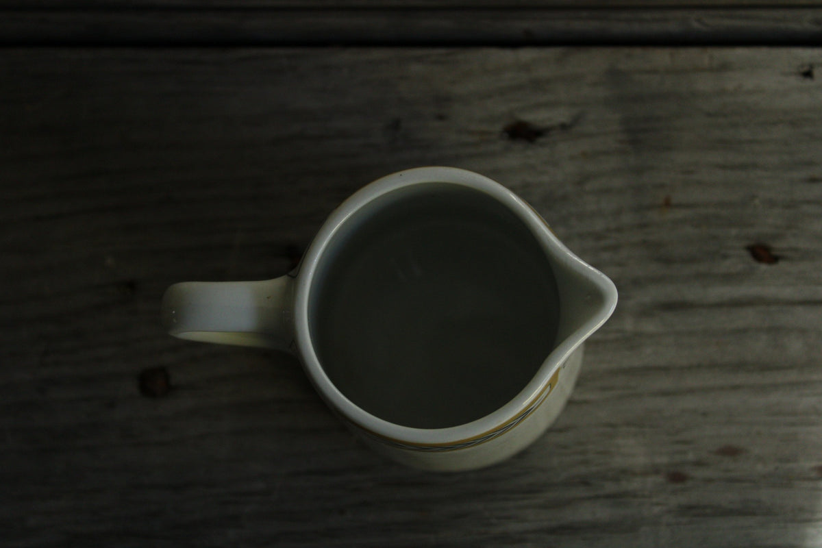 Vintage Grindley Yellow & Black Leaf Creamer